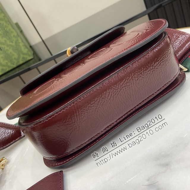 Gucci專櫃古馳最新款Bamboo 1947系列小號竹節手提包 jh2444型號：675797